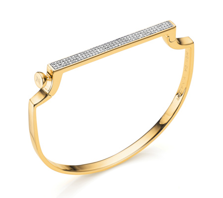 Gold Signature Thin Bangle Diamond
