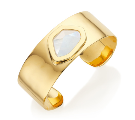 Gold Petra Hero Cuff Moonstone